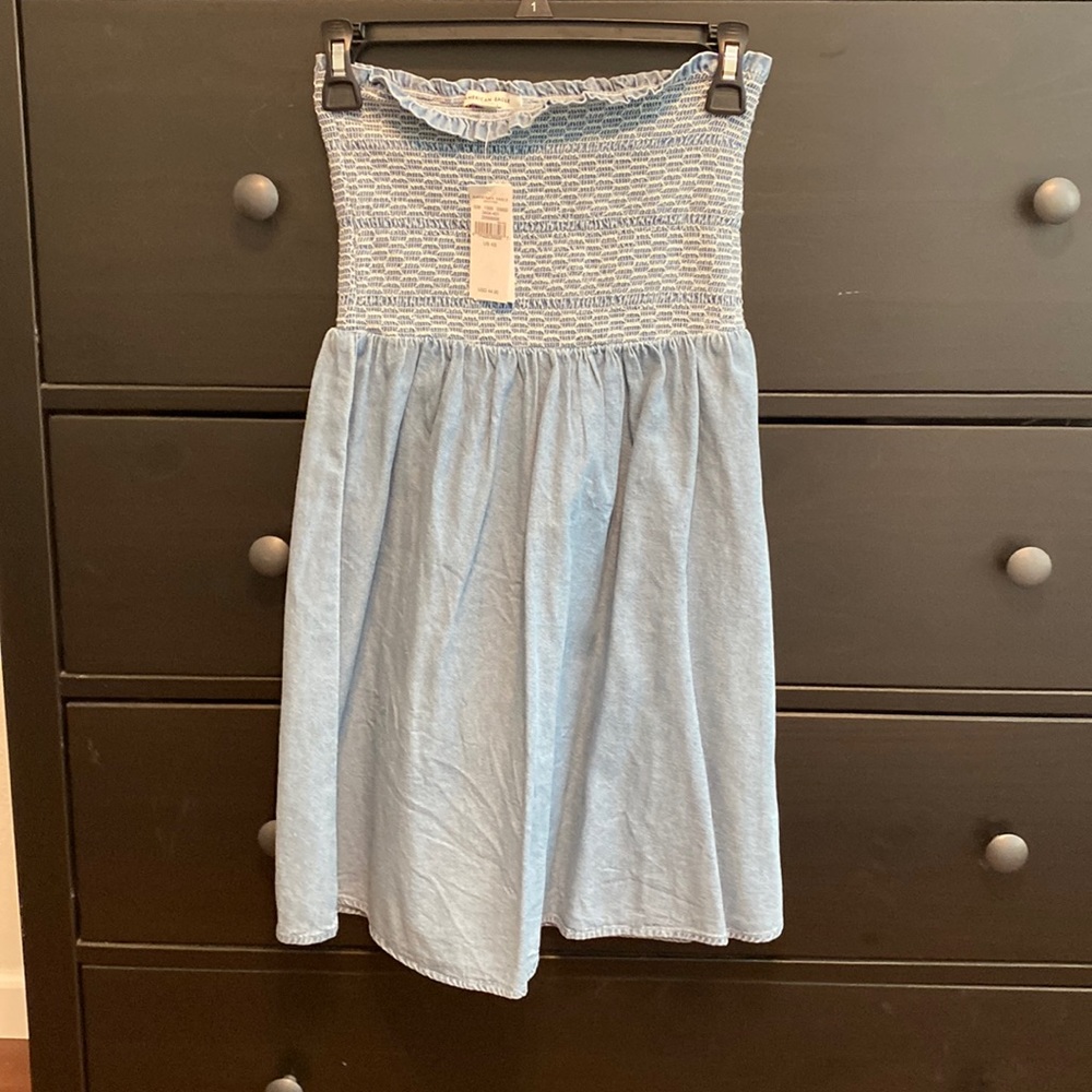 NWT strapless denim dress